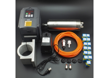 KIT VARIADOR DE FRECUENCIA VFD HY02D211B CON SPINDLE O HUSILLO 2.2KW 24000RPM Y SET DE PORTABROCAS PARA CNC RUTEADORA Genérico -