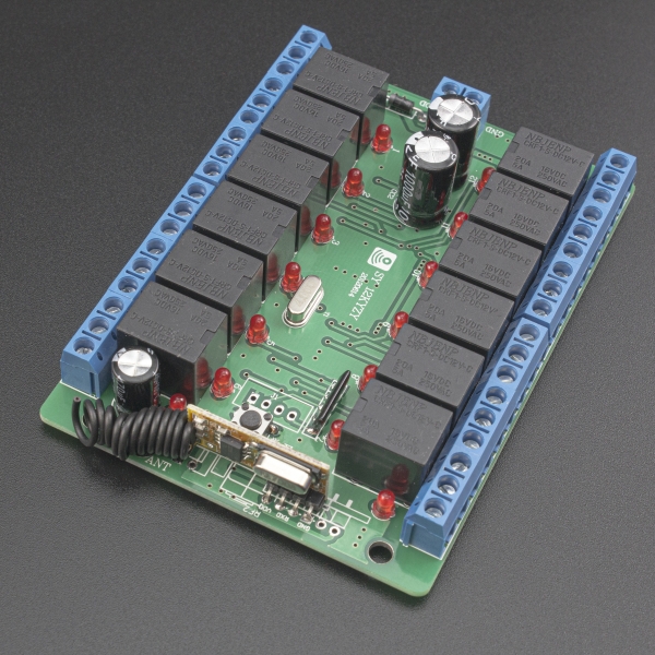 Módulo Relé 12 canales con RF 12V Genérico - 1