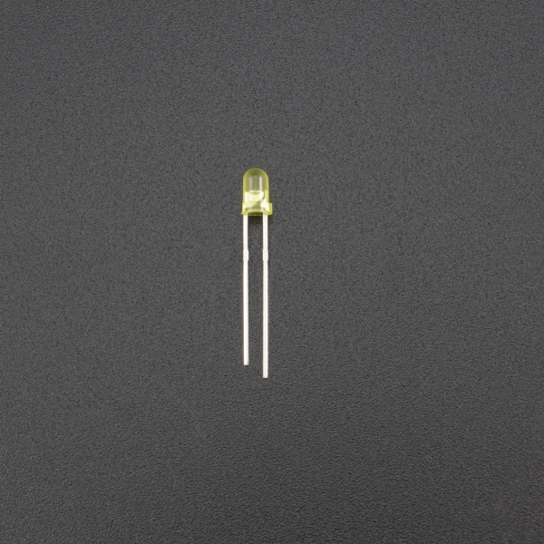 LED Amarillo 3mm Difuso Genérico - 3