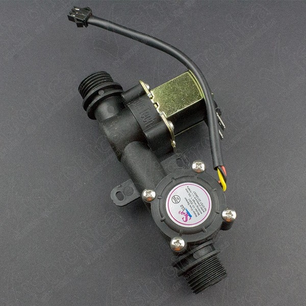 Sensor Medidor de Flujo de Agua + Electroválvula 1/2 Pulgada Genérico - 2