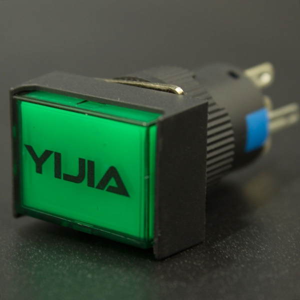 Interruptor Pulsador NC/NO LA16-11DN/J Con LED Verde 12V