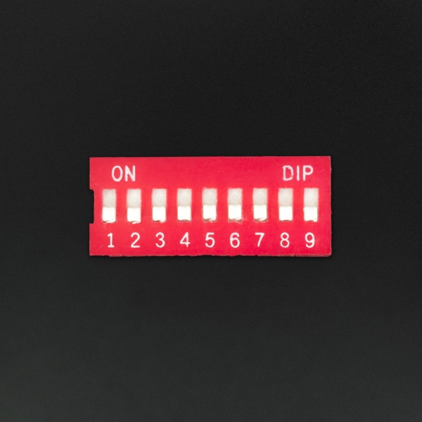 DIP Switch de 9P Rojo Genérico - 5