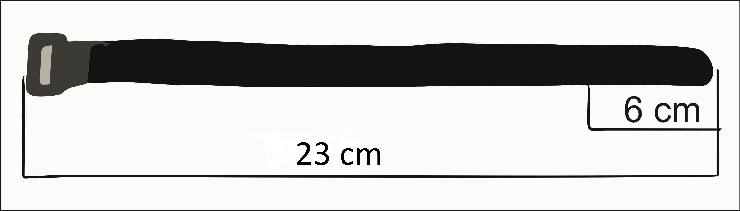 Correa Sujeta Cables De Velcro Con Hebilla Plástica 23 cm